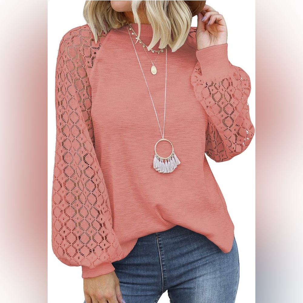 Elegant Lace Sleeve Women's Top